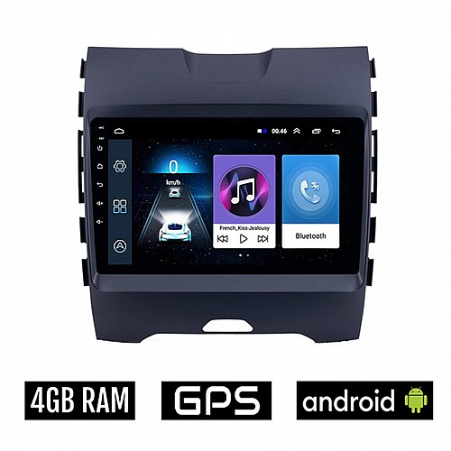 FORD EDGE (μετά το 2015) Android οθόνη αυτοκίνητου 4GB με GPS WI-FI (ηχοσύστημα αφής 9" ιντσών OEM Youtube Playstore MP3 USB Radio Bluetooth Mirrorlink εργοστασιακή, 4x60W, AUX)