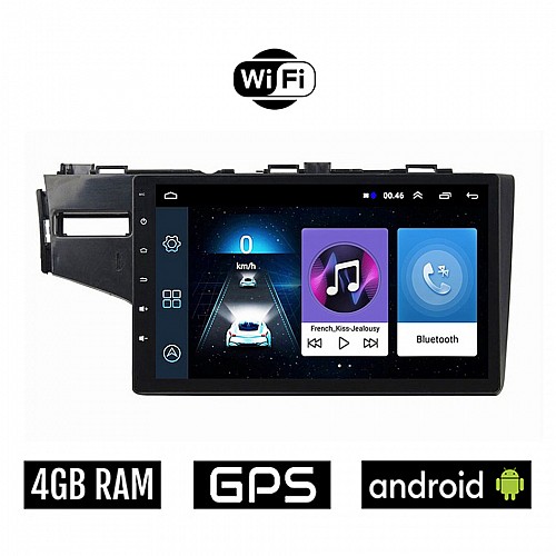 HONDA JAZZ (μετά το 2013) Android οθόνη αυτοκίνητου 4GB με GPS WI-FI (ηχοσύστημα αφής 10" ιντσών OEM Youtube Playstore MP3 USB Radio Bluetooth Mirrorlink εργοστασιακή, 4x60W, AUX)