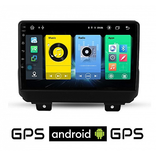 JEEP WRANGLER (μετά το 2018) Android οθόνη αυτοκίνητου με GPS WI-FI (ηχοσύστημα αφής 9" ιντσών OEM Youtube Playstore MP3 USB Radio Bluetooth Mirrorlink εργοστασιακή, 4x60W, AUX)
