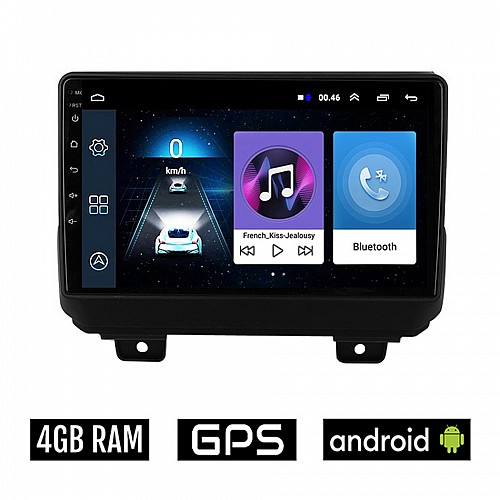 JEEP WRANGLER (μετά το 2018) Android οθόνη αυτοκίνητου 4GB με GPS WI-FI (ηχοσύστημα αφής 9" ιντσών OEM Youtube Playstore MP3 USB Radio Bluetooth Mirrorlink εργοστασιακή, 4x60W, AUX)
