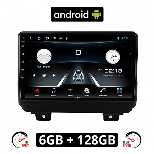 JEEP WRANGLER (μετά το 2018) Android οθόνη αυτοκίνητου 6GB με GPS WI-FI (ηχοσύστημα αφής 9" ιντσών OEM Youtube Playstore MP3 USB Radio Bluetooth Mirrorlink εργοστασιακή, 4x60W, AUX)