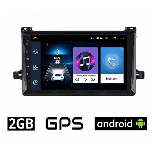 TOYOTA PRIUS (μετά το 2016) Android οθόνη αυτοκίνητου 2GB με GPS WI-FI (ηχοσύστημα αφής 9" ιντσών OEM Youtube Playstore MP3 USB Radio Bluetooth Mirrorlink εργοστασιακή, 4x60W, AUX) TO54-2GB
