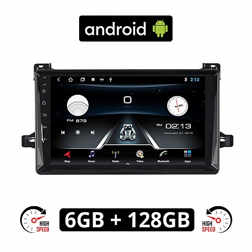 TOYOTA PRIUS (μετά το 2016) Android οθόνη αυτοκίνητου 6GB με GPS WI-FI (ηχοσύστημα αφής 9" ιντσών OEM Youtube Playstore MP3 USB Radio Bluetooth Mirrorlink εργοστασιακή, 4x60W, AUX)
