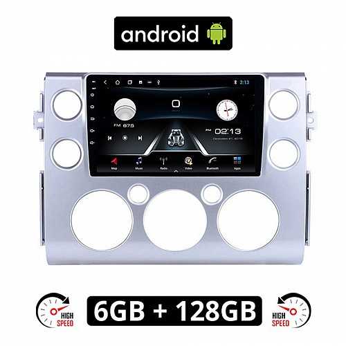 TOYOTA FJ CRUISER (2007 - 2013) Android οθόνη αυτοκίνητου 6GB με GPS WI-FI (ηχοσύστημα αφής 9" ιντσών OEM Youtube Playstore MP3 USB Radio Bluetooth Mirrorlink εργοστασιακή, 4x60W, AUX, πλοηγός)