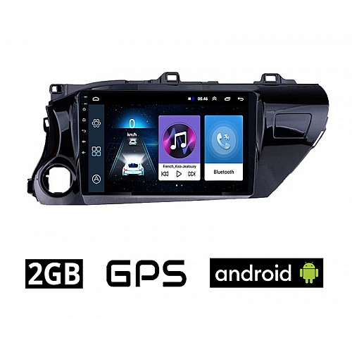 TOYOTA HILUX (μετά το 2017) Android οθόνη αυτοκίνητου 2GB με GPS WI-FI (ηχοσύστημα αφής 10" ιντσών OEM Youtube Playstore MP3 USB Radio Bluetooth Mirrorlink εργοστασιακή, 4x60W, AUX) TO36-2GB