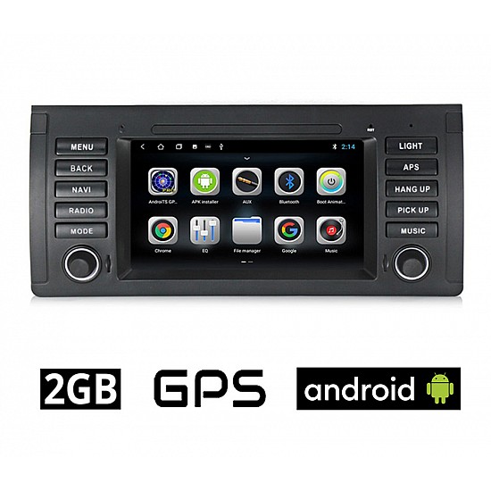 BMW SERIES 5 (E39) 1997 - 2005 Android οθόνη αυτοκίνητου 2GB με GPS WI-FI DSP (ηχοσύστημα αφής 7 ιντσών OEM Youtube Playstore MP3 USB Radio Bluetooth 4x60W Mirrorlink εργοστασιακού τύπου) BM15