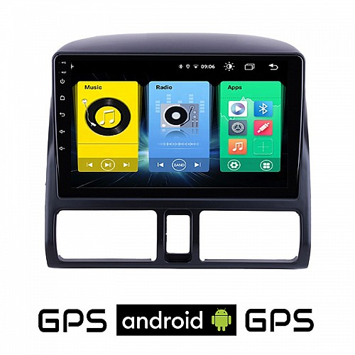 HONDA CRV (1996 - 2006) CLIMA Android οθόνη αυτοκίνητου με GPS WI-FI (ηχοσύστημα αφής 9" ιντσών OEM Youtube Playstore MP3 USB Radio Bluetooth Mirrorlink εργοστασιακή, 4x60W, AUX) HN14