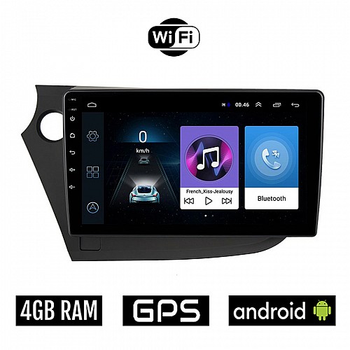 HONDA INSIGHT (2009 - 2014) Android οθόνη αυτοκίνητου 4GB με GPS WI-FI (ηχοσύστημα αφής 9" ιντσών OEM Youtube Playstore MP3 USB Radio Bluetooth Mirrorlink εργοστασιακή, 4x60W, AUX)