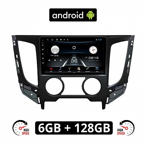 MITSUBISHI L200 (2015 - 2019) A/C Android οθόνη αυτοκίνητου 6GB με GPS WI-FI (ηχοσύστημα αφής 9" ιντσών OEM Youtube Playstore MP3 USB Radio Bluetooth Mirrorlink εργοστασιακή, 4x60W, AUX)
