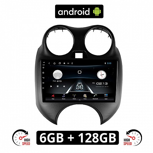 NISSAN MICRA (2010- 2016) Android οθόνη αυτοκίνητου 6GB με GPS WI-FI (ηχοσύστημα αφής 9" ιντσών OEM Youtube Playstore MP3 USB Radio Bluetooth Mirrorlink εργοστασιακή, 4x60W, AUX)