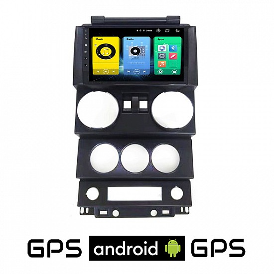 JEEP WRANGLER (2006 - 2011) Android οθόνη αυτοκίνητου με GPS WI-FI (ηχοσύστημα αφής 9 ιντσών OEM Youtube Playstore MP3 USB Radio Bluetooth Mirrorlink εργοστασιακή, 4x60W, AUX) JE88