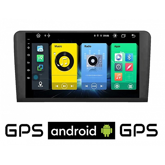 MERCEDES BENZ ML (W164) 2005 - 2011 Android οθόνη αυτοκίνητου με GPS WI-FI (ηχοσύστημα αφής 9 ιντσών BENZ OEM Youtube Playstore MP3 USB Radio Bluetooth Mirrorlink εργοστασιακή, 4x60W, Benz) ME101