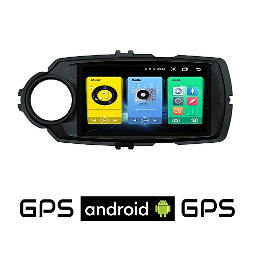 TOYOTA YARIS (2011 - 2020) Android οθόνη αυτοκίνητου με GPS WI-FI (ηχοσύστημα αφής 9" ιντσών OEM Youtube Playstore MP3 USB Radio Bluetooth Mirrorlink εργοστασιακή, μαύρο, 4x60W, AUX) TO633