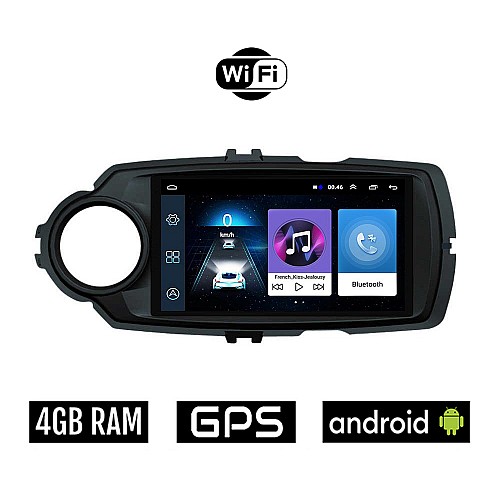 TOYOTA YARIS (2011 - 2020) Android οθόνη αυτοκίνητου 4GB με GPS WI-FI (ηχοσύστημα αφής 9" ιντσών OEM Youtube Playstore MP3 USB Radio Bluetooth εργοστασιακή, μαύρο 4x60W, AUX)