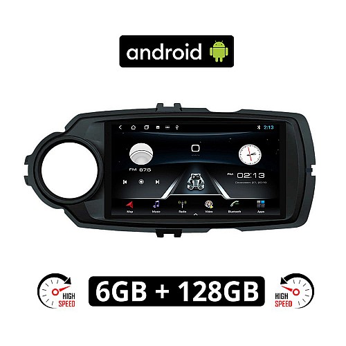 TOYOTA YARIS (2011 - 2020) Android οθόνη αυτοκίνητου 6GB με GPS WI-FI (ηχοσύστημα αφής 9" ιντσών OEM Youtube Playstore MP3 USB Radio Bluetooth Mirrorlink εργοστασιακή, μαύρο, 4 x 60W, AUX)  TO633-6GB