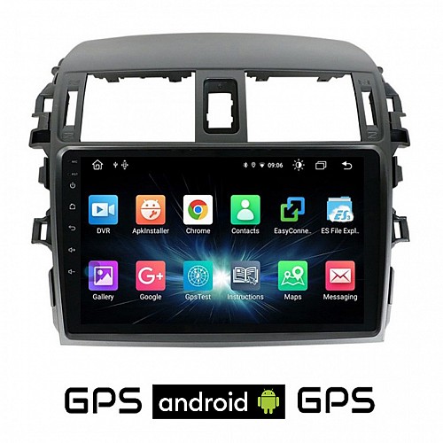 CAMERA + TOYOTA COROLLA (2006 - 2012) Android οθόνη αυτοκίνητου με GPS WI-FI ( TOYOTA ηχοσύστημα αφής 9" ιντσών OEM Youtube Playstore MP3 USB Radio Bluetooth Mirrorlink εργοστασιακή, 4x60W, AUX) 5006