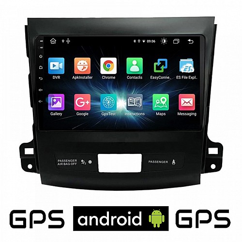 CAMERA + MITSUBISHI OUTLANDER (2006 - 2012) Android οθόνη αυτοκίνητου με GPS WI-FI (ηχοσύστημα αφής 9" ιντσών OEM Youtube Playstore MP3 USB Radio Bluetooth Mirrorlink εργοστασιακή, 4x60W, AUX) 5038