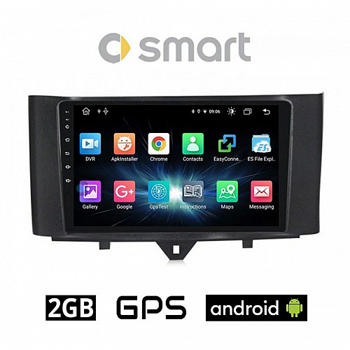 CAMERA + SMART 451 (FORTWO) 2010-2015 Android οθόνη αυτοκίνητου 9" ιντσών 2GB με GPS WI-FI (ηχοσύστημα αφής FORTWO OEM Youtube Playstore MP3 USB Radio Bluetooth Mirrorlink εργοστασιακή, AUX, 4x60W) 5143