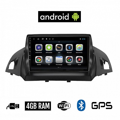 CAMERA + FORD KUGA (μετά το 2013) Android οθόνη αυτοκίνητου 4GB με GPS WI-FI (ηχοσύστημα αφής 9" ιντσών OEM Youtube Playstore MP3 USB Radio Bluetooth Mirrorlink εργοστασιακή, 4x60W, AUX)