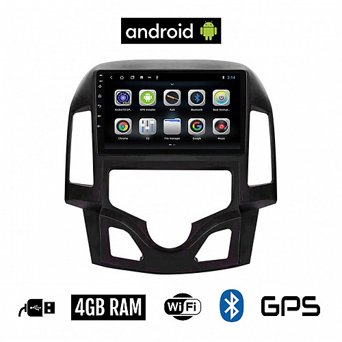 CAMERA + HYUNDAI i30 (2007 - 2012) Android οθόνη αυτοκίνητου 4GB με GPS WI-FI (ηχοσύστημα αφής 9" ιντσών OEM Youtube Playstore MP3 USB Radio Bluetooth Mirrorlink εργοστασιακή, 4x60W, AUX) 5226
