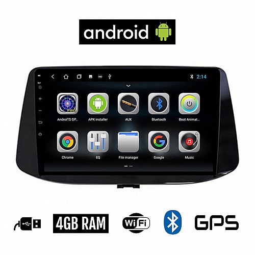CAMERA + HYUNDAI i30 (μετά το 2018) Android οθόνη αυτοκίνητου με GPS WI-FI 4GB (ηχοσύστημα αφής 9" ιντσών OEM Youtube Playstore MP3 USB Radio Bluetooth Mirrorlink εργοστασιακή, 4x60W, AUX) 5228