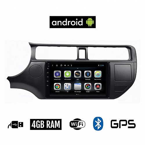 CAMERA + KIA RIO (2012 - 2015) Android οθόνη αυτοκίνητου 4GB με GPS WI-FI (ηχοσύστημα αφής 9" ιντσών OEM Youtube Playstore MP3 USB Radio Bluetooth Mirrorlink εργοστασιακή, 4x60W, AUX)