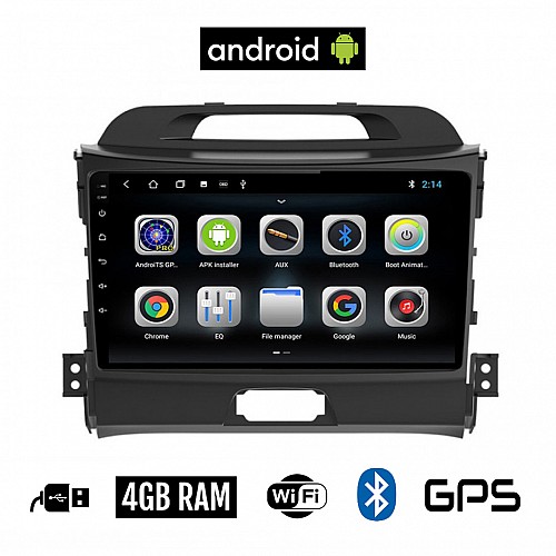 CAMERA + KIA SPORTAGE (2010 - 2015) Android οθόνη αυτοκίνητου 4GB με GPS WI-FI (ηχοσύστημα αφής 9" ιντσών OEM Youtube Playstore MP3 USB Radio Bluetooth Mirrorlink εργοστασιακή, 4x60W, AUX)  5246