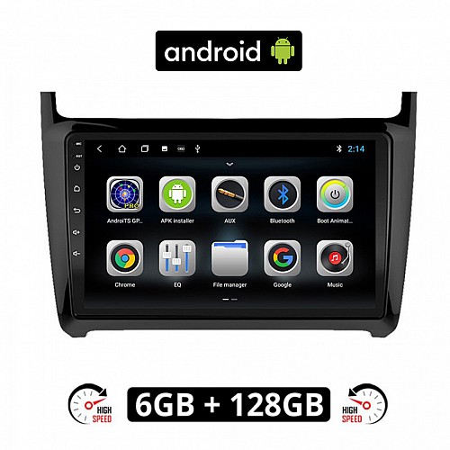 CAMERA + Volkswagen POLO (2014 - 2017) οθόνη αυτοκίνητου 6GB Android με GPS WI-FI (ηχοσύστημα αφής 9" ιντσών OEM Youtube Playstore MP3 USB Radio Bluetooth Mirrorlink 4x60W Εργοστασιακή Navi)