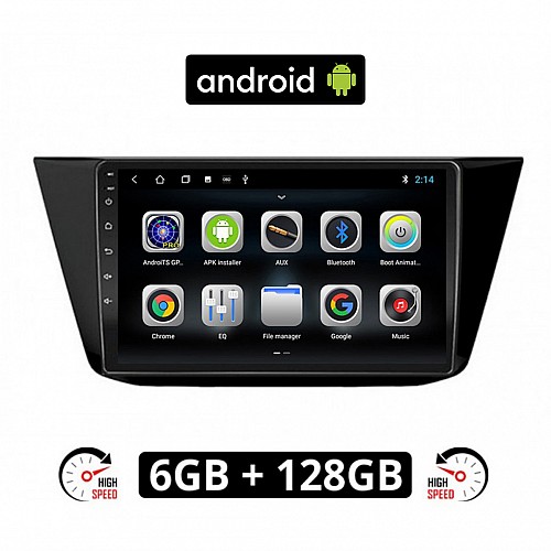 CAMERA + Volkswagen TOURAN (μετά το 2016) VW Android οθόνη αυτοκίνητου 6GB με GPS WI-FI (ηχοσύστημα αφής 10" ιντσών OEM Youtube Playstore MP3 USB Radio Bluetooth Mirrorlink, Εργοστασιακή, 4x60W,  AUX, USB)