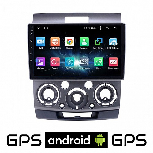 CAMERA + FORD RANGER 2007-2011 Android οθόνη αυτοκίνητου με GPS WI-FI (ηχοσύστημα αφής 9" ιντσών OEM Youtube Playstore MP3 USB Radio Bluetooth Mirrorlink εργοστασιακή, 4x60W, AUX)