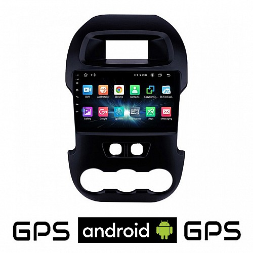 CAMERA + FORD RANGER 2011-2015 Android οθόνη αυτοκίνητου με GPS WI-FI (ηχοσύστημα αφής 9" ιντσών OEM Youtube Playstore MP3 USB Radio Bluetooth Mirrorlink εργοστασιακή, 4x60W, AUX)