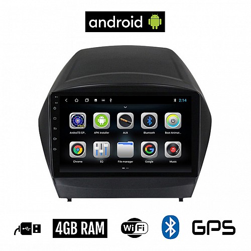 CAMERA + HYUNDAI IX35 2010-2015 Android οθόνη αυτοκίνητου με GPS WI-FI 4GB (ηχοσύστημα αφής 9" ιντσών OEM Youtube Playstore MP3 USB Radio Bluetooth Mirrorlink εργοστασιακή, 4x60W, AUX)