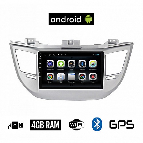 CAMERA + HYUNDAI TUCSON 2015-2019 Android οθόνη αυτοκίνητου με GPS WI-FI 4GB (ηχοσύστημα αφής 9" ιντσών OEM Youtube Playstore MP3 USB Radio Bluetooth Mirrorlink εργοστασιακή, 4x60W, AUX) 5428