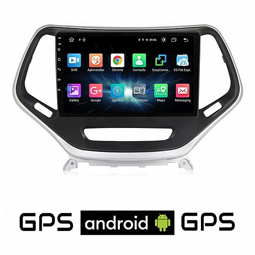 CAMERA + JEEP CHEROKEE  μετά το 2014 Android οθόνη αυτοκίνητου με GPS WI-FI (ηχοσύστημα αφής 10" ιντσών OEM Youtube Playstore MP3 Apple CarPlay Auto USB Radio Bluetooth Mirrorlink εργοστασιακή 4x60W AUX)