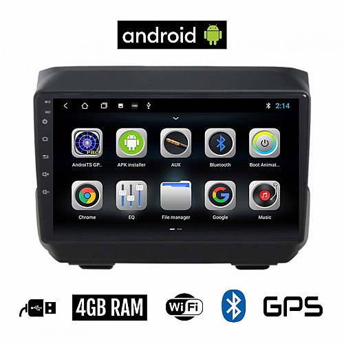 CAMERA + JEEP WRANGLER 2007-2017 Android οθόνη αυτοκίνητου 4GB με GPS WI-FI (ηχοσύστημα αφής 9" ιντσών OEM Youtube Playstore MP3 USB Radio Bluetooth Mirrorlink εργοστασιακή, 4x60W, AUX)