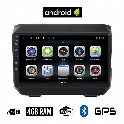 CAMERA + JEEP CHEROKEE 2007-2014 Android οθόνη αυτοκίνητου 4GB με GPS WI-FI (ηχοσύστημα αφής 9" ιντσών OEM Youtube Playstore MP3 USB Radio Bluetooth Mirrorlink εργοστασιακή, 4x60W, AUX)