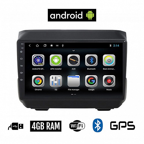 CAMERA + JEEP 2007-2014 Android οθόνη αυτοκίνητου 4GB με GPS WI-FI (ηχοσύστημα αφής 9" ιντσών OEM Youtube Playstore MP3 USB Radio Bluetooth Mirrorlink εργοστασιακή, 4x60W, AUX)