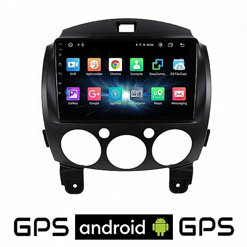 CAMERA + MAZDA 2 2007-2014 Android οθόνη αυτοκίνητου με GPS WI-FI (ηχοσύστημα αφής 9" ιντσών OEM Youtube Playstore MP3 USB Radio Bluetooth Mirrorlink εργοστασιακή, 4x60W, AUX) 5470