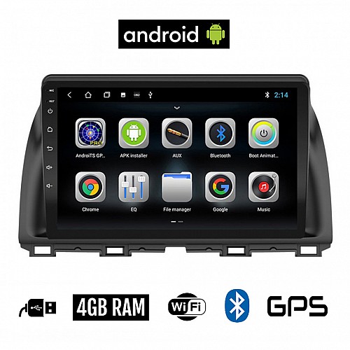 CAMERA + MAZDA CX5 (2013-2017) Android οθόνη αυτοκίνητου 4GB με GPS WI-FI (ηχοσύστημα αφής 10" ιντσών OEM Youtube Playstore MP3 USB Radio Bluetooth Mirrorlink εργοστασιακή, 4x60W, AUX)