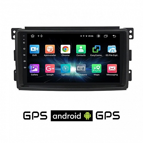 CAMERA + SMART 451 (2007-2010) Android οθόνη αυτοκίνητου με GPS WI-FI (FORTWO, ηχοσύστημα αφής 9" ιντσών OEM Youtube Playstore MP3 USB Radio Bluetooth Mirrorlink εργοστασιακή, 4x60W, AUX) 5586