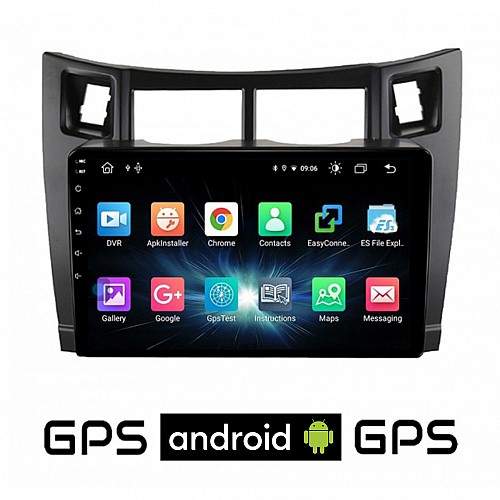 CAMERA + TOYOTA YARIS (2006-2011) Android οθόνη αυτοκίνητου με GPS WI-FI (ηχοσύστημα αφής 9" ιντσών OEM Youtube Playstore MP3 USB Radio Bluetooth Mirrorlink εργοστασιακή, 4x60W, AUX) 5658