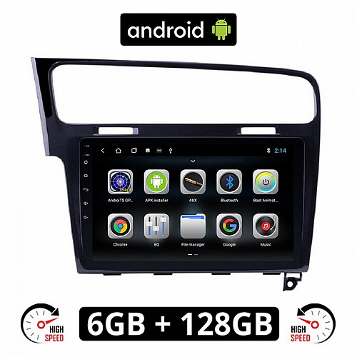 CAMERA + VOLKSWAGEN GOLF 7 (μετά το 2013) VW Android οθόνη αυτοκίνητου 6GB με GPS WI-FI (ηχοσύστημα αφής 10" ιντσών OEM Youtube Playstore MP3 USB Radio Bluetooth Mirrorlink εργοστασιακή, 4 x 60W, AUX, μαύρο)  5672