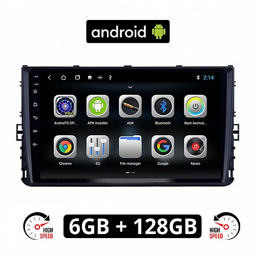 CAMERA + VOLKSWAGEN POLO (μετά το 2017) VW Android οθόνη αυτοκίνητου 6GB με GPS WI-FI (ηχοσύστημα αφής 9" ιντσών OEM Youtube Playstore MP3 USB Radio Bluetooth Mirrorlink εργοστασιακή, 4 x 60W, AUX)