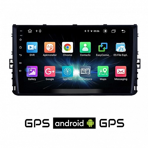 CAMERA + VOLKSWAGEN T-ROC (μετά το 2017) VW Android οθόνη αυτοκίνητου με GPS WI-FI (ηχοσύστημα αφής 9" ιντσών OEM Youtube Playstore MP3 USB Radio Bluetooth Mirrorlink εργοστασιακή, 4x60W, AUX)