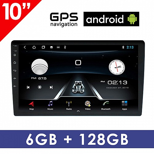 CAMERA + Android οθόνη αυτοκινήτου 6GB 10" ιντσών με GPS (ηχοσύστημα, WI-FI, Youtube, USB, 2DIN, MP3, MP5, Bluetooth, Mirrorlink, 4x60W, AUX, Universal) 66488