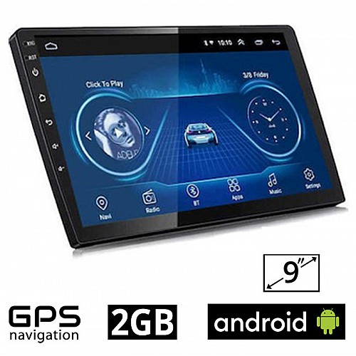 Μεγάλη Οθόνη 2GB Αφής 9'' ιντσών Multimedia Player Android Αυτοκινήτου 2 DIN με GPS, Wifi, Bluetooth Handsfree 1080p TFT MP5, MP3, USB, FM, AUX, TV, ΟΕΜ,  4x60W, Universal, Mirrorlink CBT2092