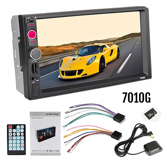 GPS multimedia οθόνη αφής αυτοκινήτου (με Ελληνική πλοήγηση USB Bluetooth Mirrorlink, Universal, 4x60W, 7 ιντσών, 2DIN, OEM) 7010G