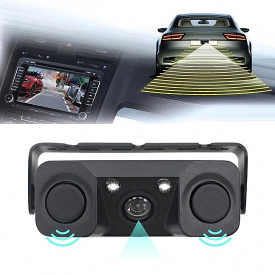 Κάμερα οπισθοπορείας αυτοκινήτου με ενσωματωμένους αισθητήρες παρκαρίσματος Parktronic (PZ451)