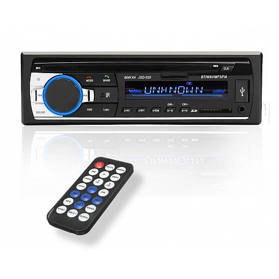 Ηχοσύστημα αυτοκινήτου με ράδιο, USB, SD Card και Bluetooth (χειριστήριο τιμονιού, ανοιχτή ακρόαση, 1DIN, JSD-560, MP3, SDcard, Universal, Multimedia, 4x60W)