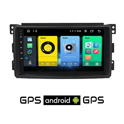 SMART FORFOUR (2004-2007) Android οθόνη αυτοκίνητου με GPS WI-FI (ηχοσύστημα αφής 9" ιντσών OEM Youtube Playstore MP3 USB Radio Bluetooth Mirrorlink fortwo 4x60W εργοστασιακή) SM98